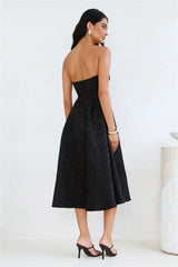 Ink Love Strapless Midi Dress