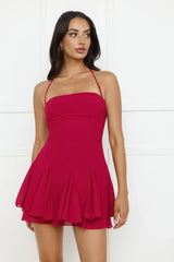 Celestial Kiss Halter Mini Dress