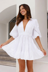 Sweetest Treat Mini Dress White