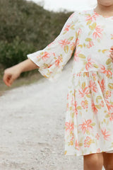 Twirling In Tulips Mini Dress White
