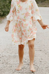 Twirling In Tulips Mini Dress White