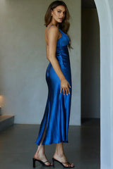 Infinity Pintuck Bust Maxi Dress Navy