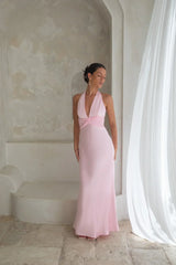 Destinations Halter Maxi Dress Pink