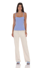 Flare Top in Periwinkle