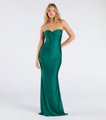 Kimberly Strapless Tie-Back Mermaid Formal Dress
