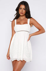 Let It Flow Mini Dress White
