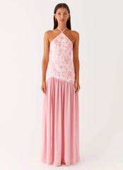 Janelle Beaded Maxi Dress - Pink