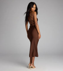 Love Story Loading Lace-Up Midi Dress