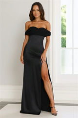 Couture Enchantment Off Shoulder Maxi Dress