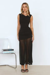 Honey Drizzle Mesh Maxi Dress
