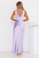 Crystal Luxe Satin Maxi Dress