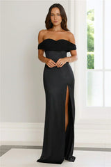 Couture Enchantment Off Shoulder Maxi Dress