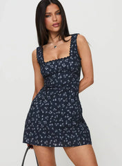 Dasha Mini Dress Navy Floral