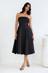 Ink Love Strapless Midi Dress