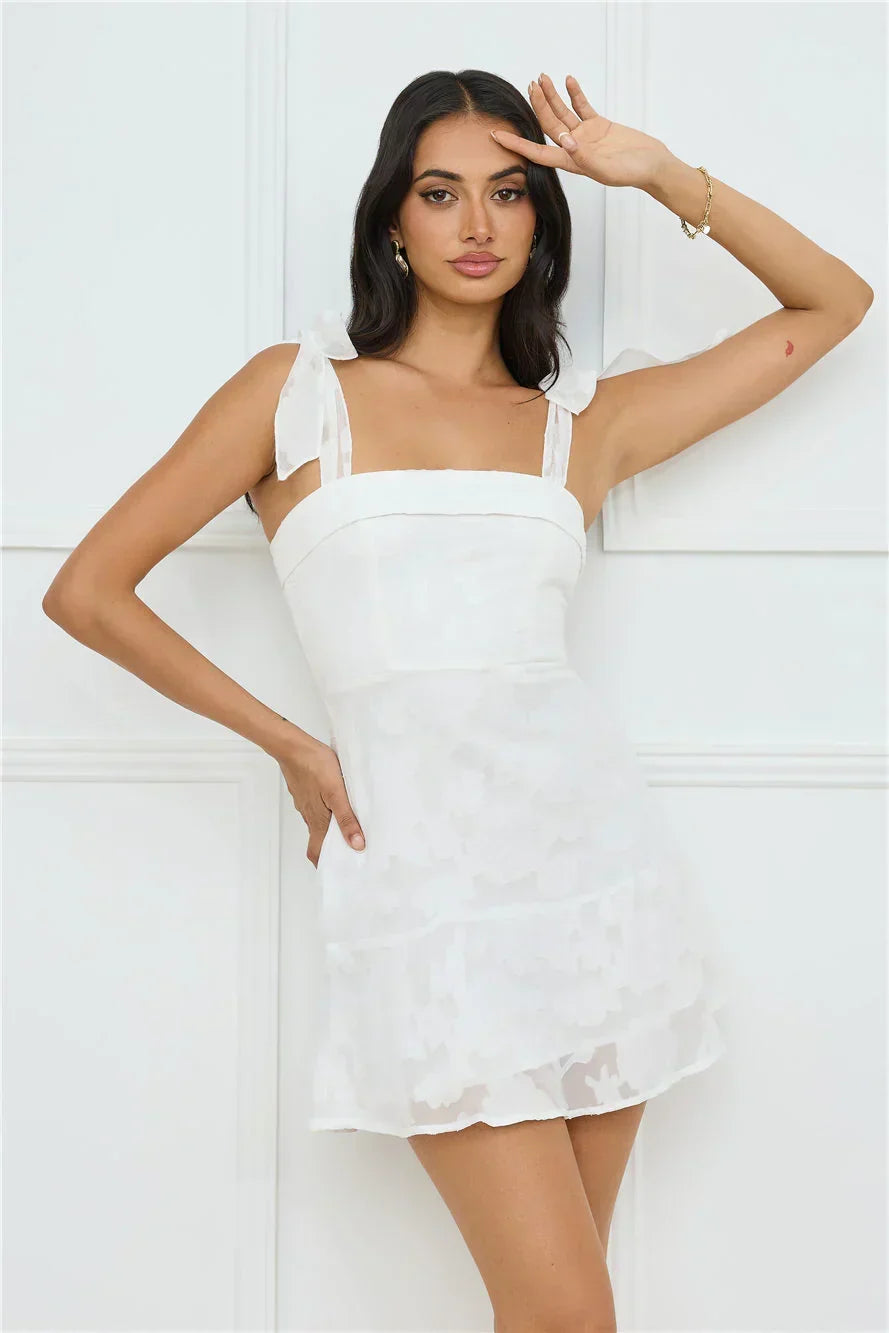 Island Reverie Mini Dress White