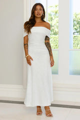 First Class Finish Off Shoulder Maxi Dress