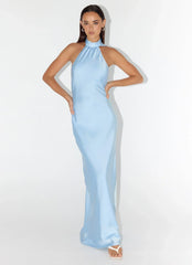 Keena Scarf Maxi Dress - Blue