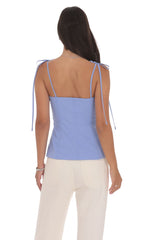 Flare Top in Periwinkle