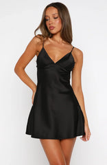 Let's Get Going Mini Dress Black