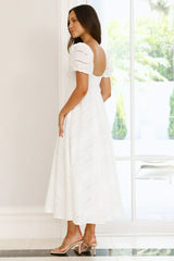 Honeysuckle Haven Maxi Dress White