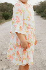 Twirling In Tulips Mini Dress White