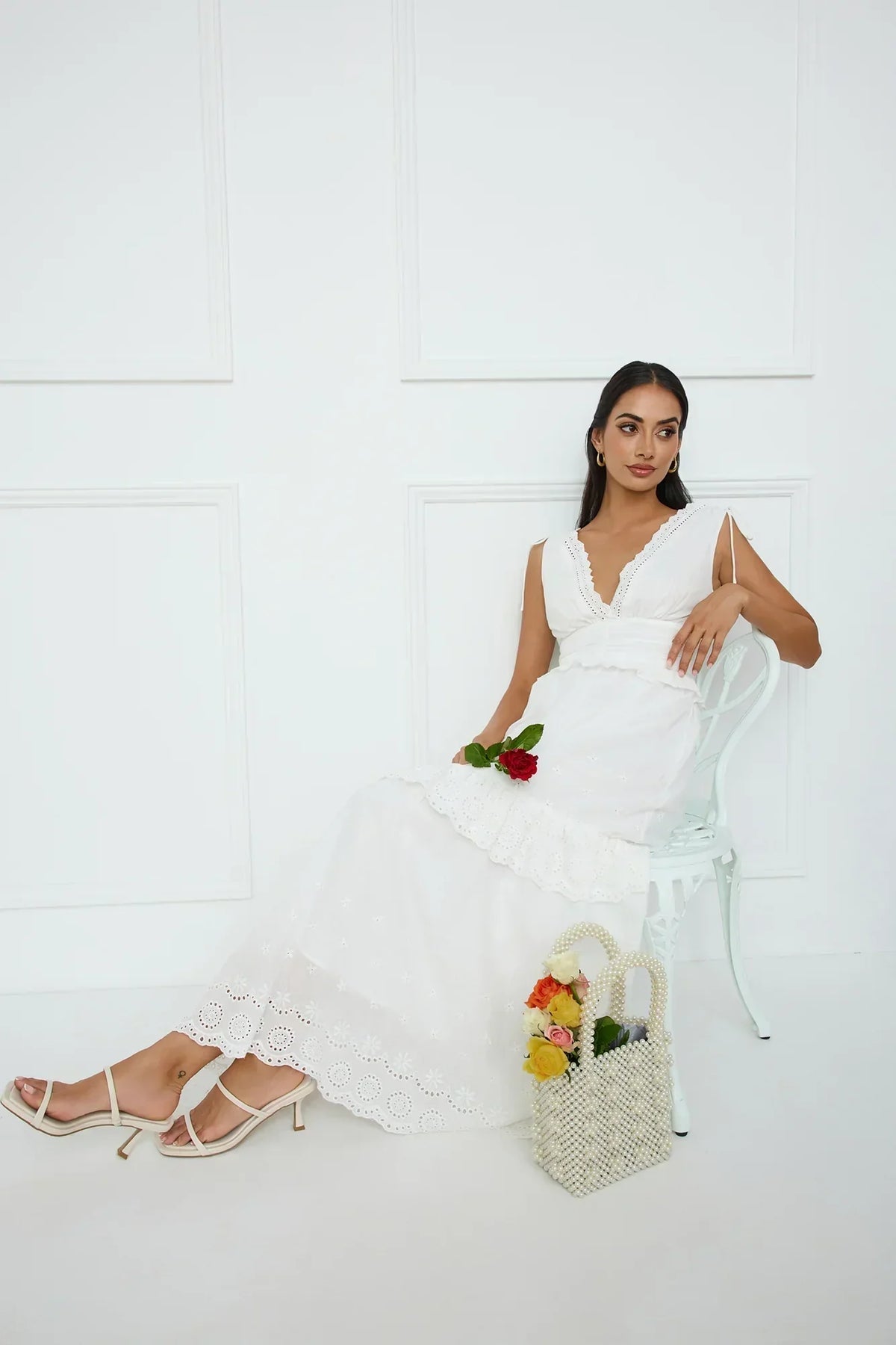 Desert Oasis Maxi Dress White