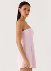 Della Strapless Mini Dress - Pink